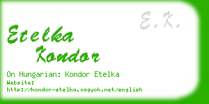 etelka kondor business card